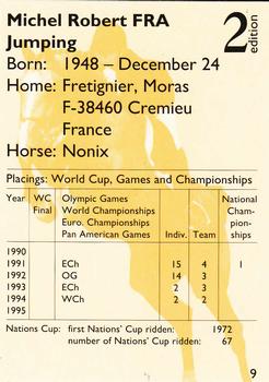 1995 Collect-A-Card Equestrian #9 Michel Robert / Nonix Back